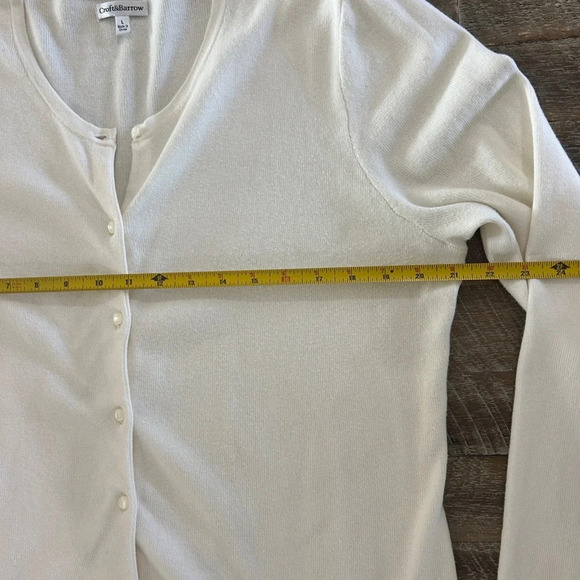 Croft & Barrow Button Down Cream Cardigan - Picture 5 of 6